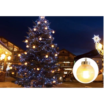 Dekoratív függő melegfehér gömb girland - 24V - 3,00m x 1,20m - 18W - IP55 Dekoratív függő melegfehér gömb girland - 24V - 3,00m x 1,20m - 18W - IP55