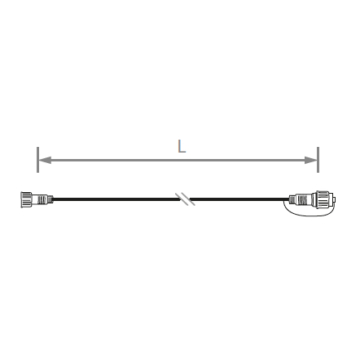 Toldókábel - 2 méteres - 230V - fehér kábel