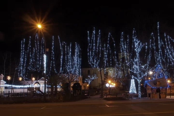 Fényfüzér 20 méteres - statikus hidegfehér 200 LED - 15W - IP66 - zöld kábel