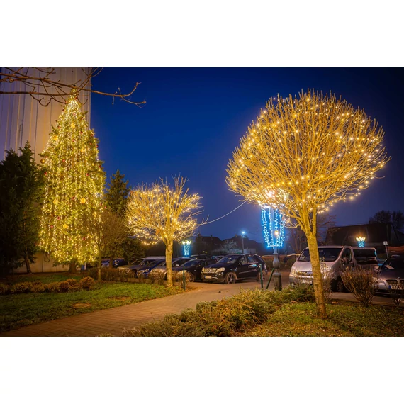 Fényfüzér LED+  20 méteres - statikus melegfehér 160 LED - 11,5W - IP66-69 - IK06 - 320 fokos fényszórás