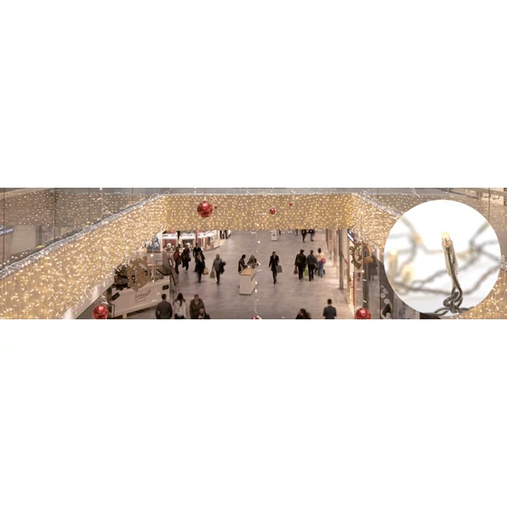 Fényfüggöny 2 x 3 méteres, beltéri, melegfehér , 360 led, átlátszó kábel Fényfüggöny 2 x 3 méteres, beltéri, melegfehér , 360 led, átlátszó kábel