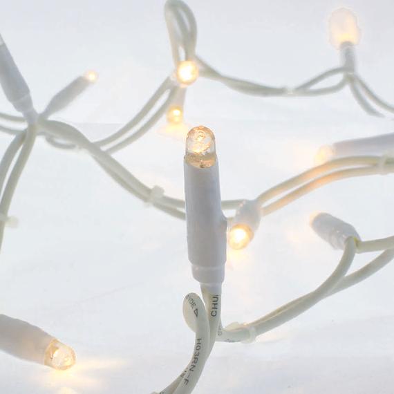 Fényfüggöny 5 x 2 méteres, melegfehér, 576 led, fehér kábel