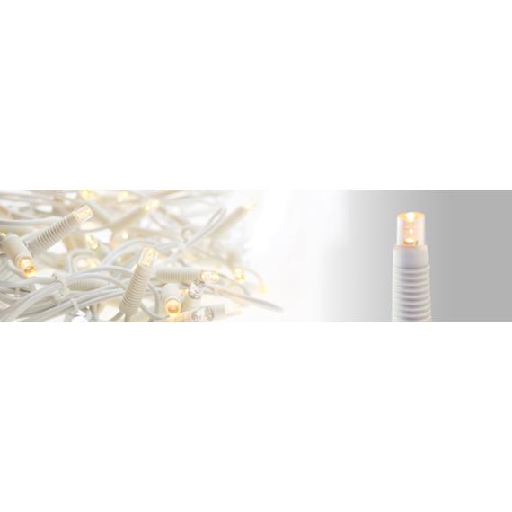 Fényfüggöny LED+ 2 x 3 méteres, melegfehér statikus, 360 led, fehér kábel