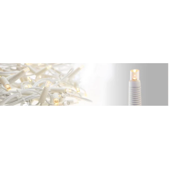 Fényfüggöny 2 x 5 méteres 360 melegfehér statikus, 180 melegfehér flash led, fehér kábel