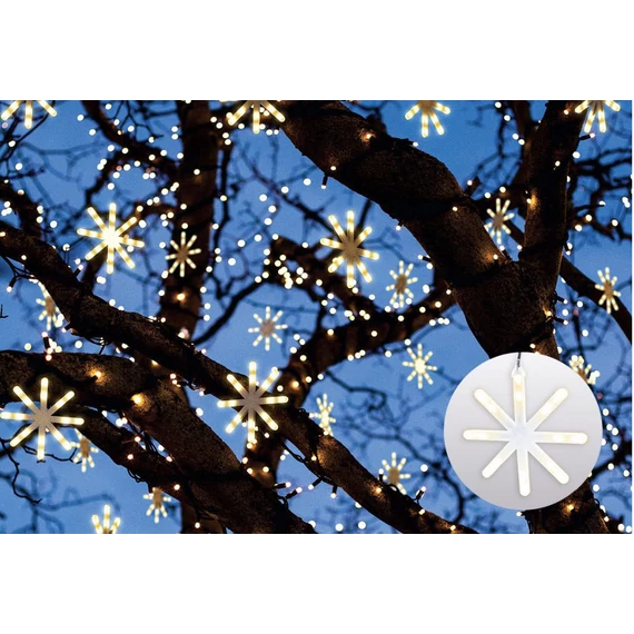 X-led villogó csillagok 2x3 méteres 24V melegfehér