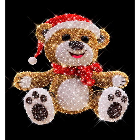 LITTLE TEDDY CHIC Maci - 2 méteres - Melegfehér - 46W - IP55/69 - Kárpitos - Animált