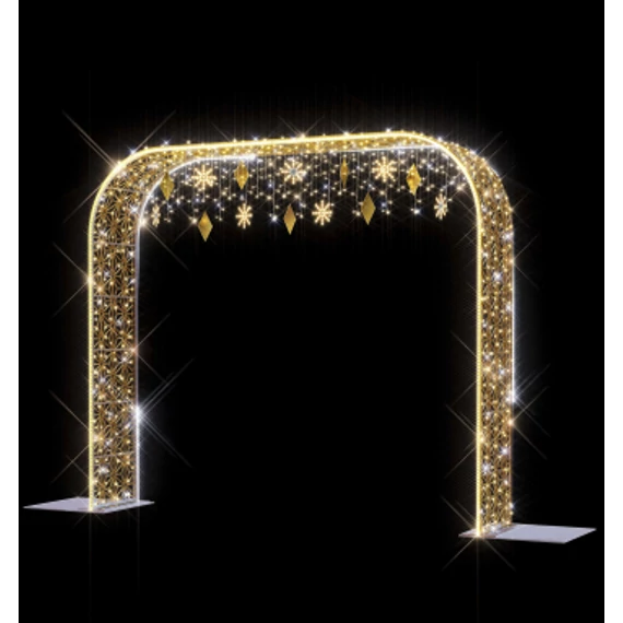 3D GOLD ARCH kapu 3,47 méteres melegfehér