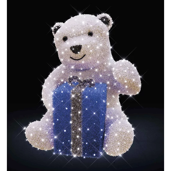 3D BABY BEAR Maci - 1,50 méteres - 40W - Hidegfehér - IP66/69 - Kárpitos -