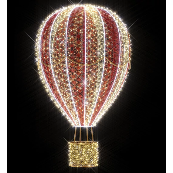 3D CIRCUS légballon  - 3 méteres - Melegfehér - 160W - IP55/69 - Kárpitos - Animált