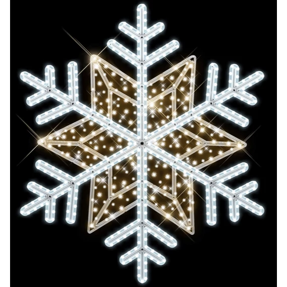 Függeszték GIVRE hópihe - 0,97 méteres - Melegfehér/hidegfehér - 40W - IP66/69