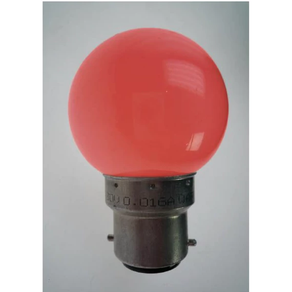 LDLH13 - Led izzó B22 piros homogén - 230V - 3,68VA - 16mA - max 0,5W - 25db/ szett