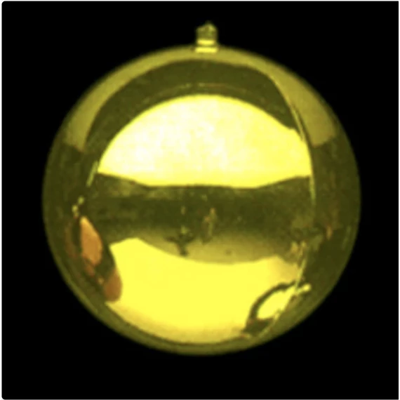 KARÁCSONYI GÖMB - ø 140 mm - fényes arany -16db/1szett