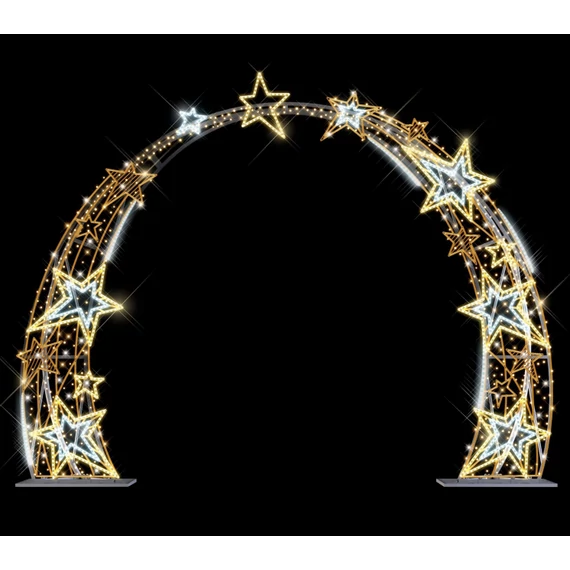 3D ASTRAL ARCH kapu - 3,75 méteres - Melegfehér - 80W - IP55/69 - Animált