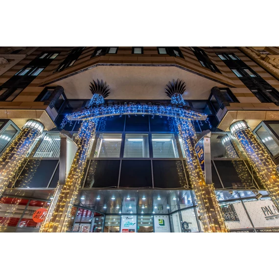 Fényjégcsap 4,5 x 1 méteres hidegfehér statikus, 240 led, fehér kábel