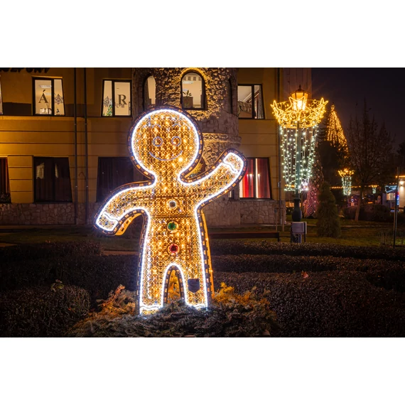 2D+ MANALA mézeskalács baba - 1,88 méteres - Melegfehér - 45W - IP55/69 - Animált
