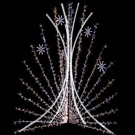 3D SZÖKŐKÚT ALPESI 3 méteres melegfehér-hidegfehér