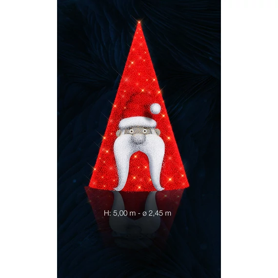 3D KÚPFENYŐ MIKULÁS 5 méteres piros 3D KÚPFENYŐ MIKULÁS 5 méteres piros