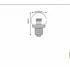Kép 3/3 - LDL11W - B22 LED izzó meleg fehér - 230V - 3,68VA - 16mA - max 0,5W - 25 db/szett - Polycarbonat