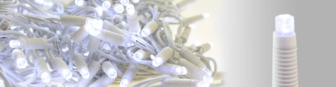 Fényfüggöny LED+ 2 x 5 méteres, hidegfehér statikus, 540 led, fehér kábel
