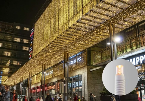 Fényfüggöny 2 x 10 méteres meleg fehér 1050 LED statikus