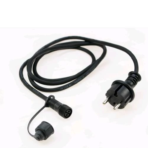 Betáp vezeték LED+ termékekhez - 230V - 1,5 méteres - 690W max - Fekete kábeles - IP66