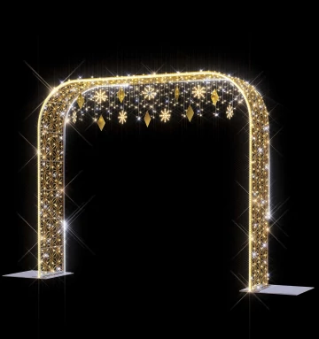 3D GOLD ARCH kapu 3,47 méteres melegfehér