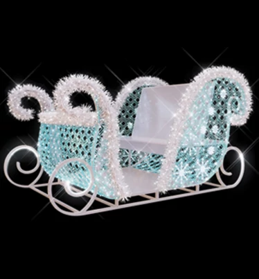3D WIZZ FROZEN szán - 2,30 méteres - Hidegfehér - 73W - IP66/69 - Animált - Beülhető szelfipont