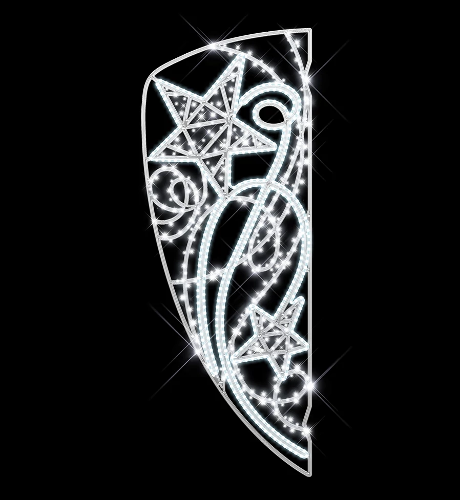 Kandeláber motívum ESTELLE hidegfehér