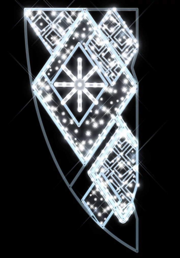 Kandeláber motívum QUADRILLE PETIT hidegfehér