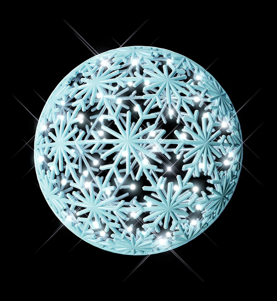 Nyári motívum FROZEN GÖMB hidegfehér