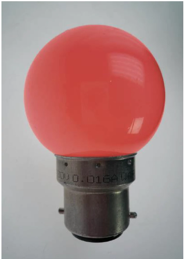 LDLH13 - Led izzó B22 piros homogén - 230V - 3,68VA - 16mA - max 0,5W - 25db/ szett