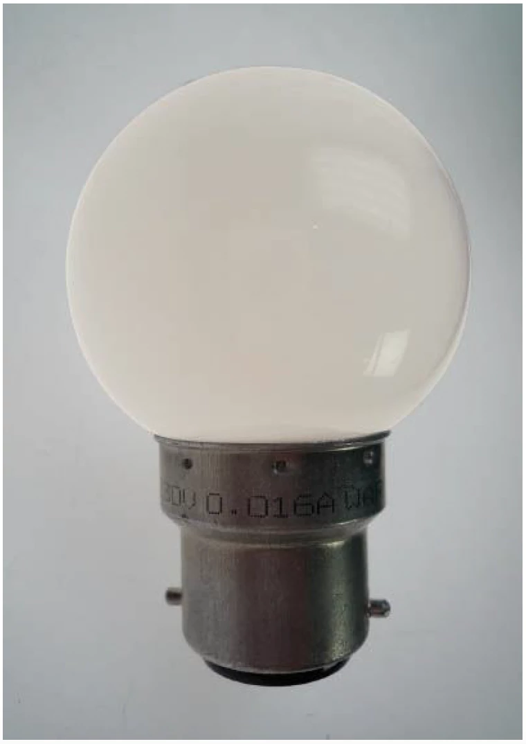 LDLH11W - Led izzó B22 - meleg fehér homogén - 230V - 3,68VA - 16mA - max 0,5W - 25db/ szett