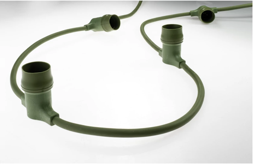GARLAND B22-es foglalattal 100 méter- zöld vezeték - 2 foglalat/m - IP54 - 230V