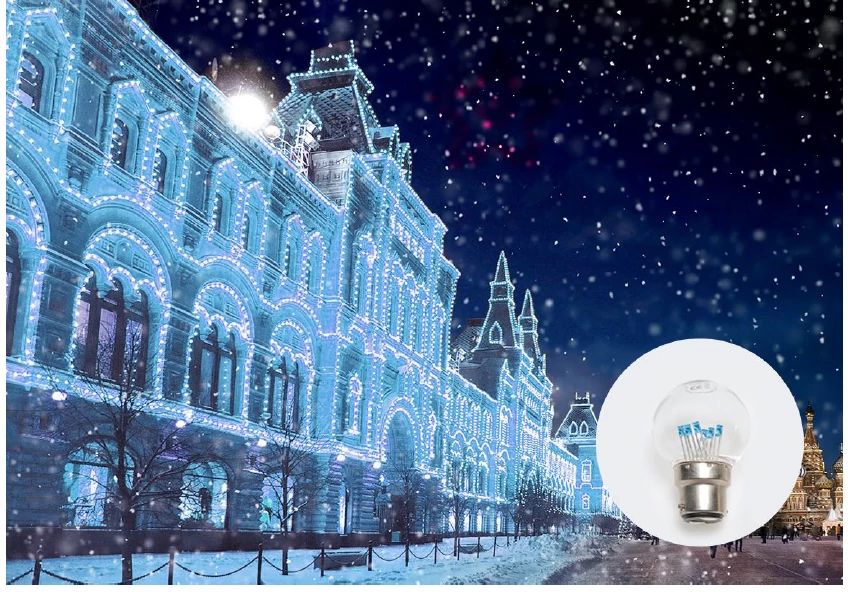 LDL14-B22 Led izzó kék - 230V - 3,68VA - 16mA - max 0,5W - 25 db/szett - Polycarbonat