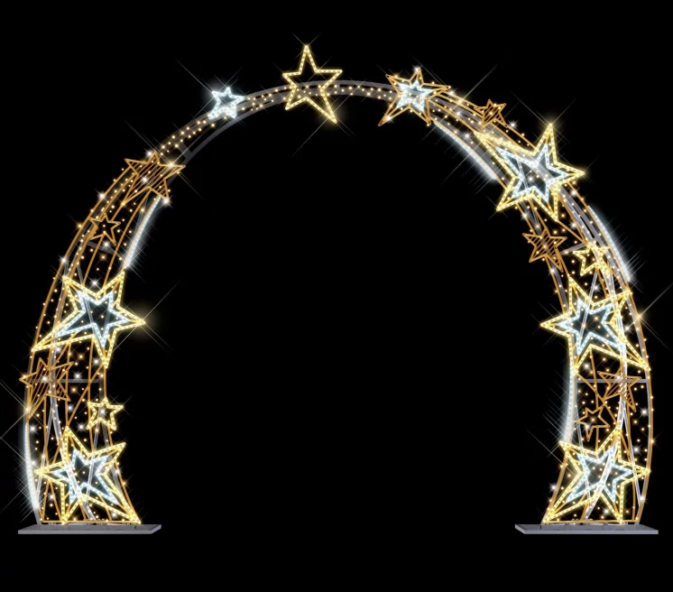 3D ASTRAL ARCH kapu - 3,75 méteres - Melegfehér - 80W - IP55/69 - Animált
