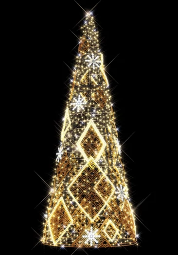 3D QUADRI TREE 3 méteres kúpfenyő melegfehér