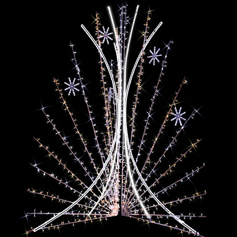 3D SZÖKŐKÚT ALPESI 3 méteres melegfehér-hidegfehér